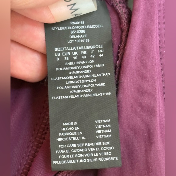 Amoressa Swim by Miraclesuit Plum One-Piece Swimsuit Size 8 EUC - Picture 5 of 6